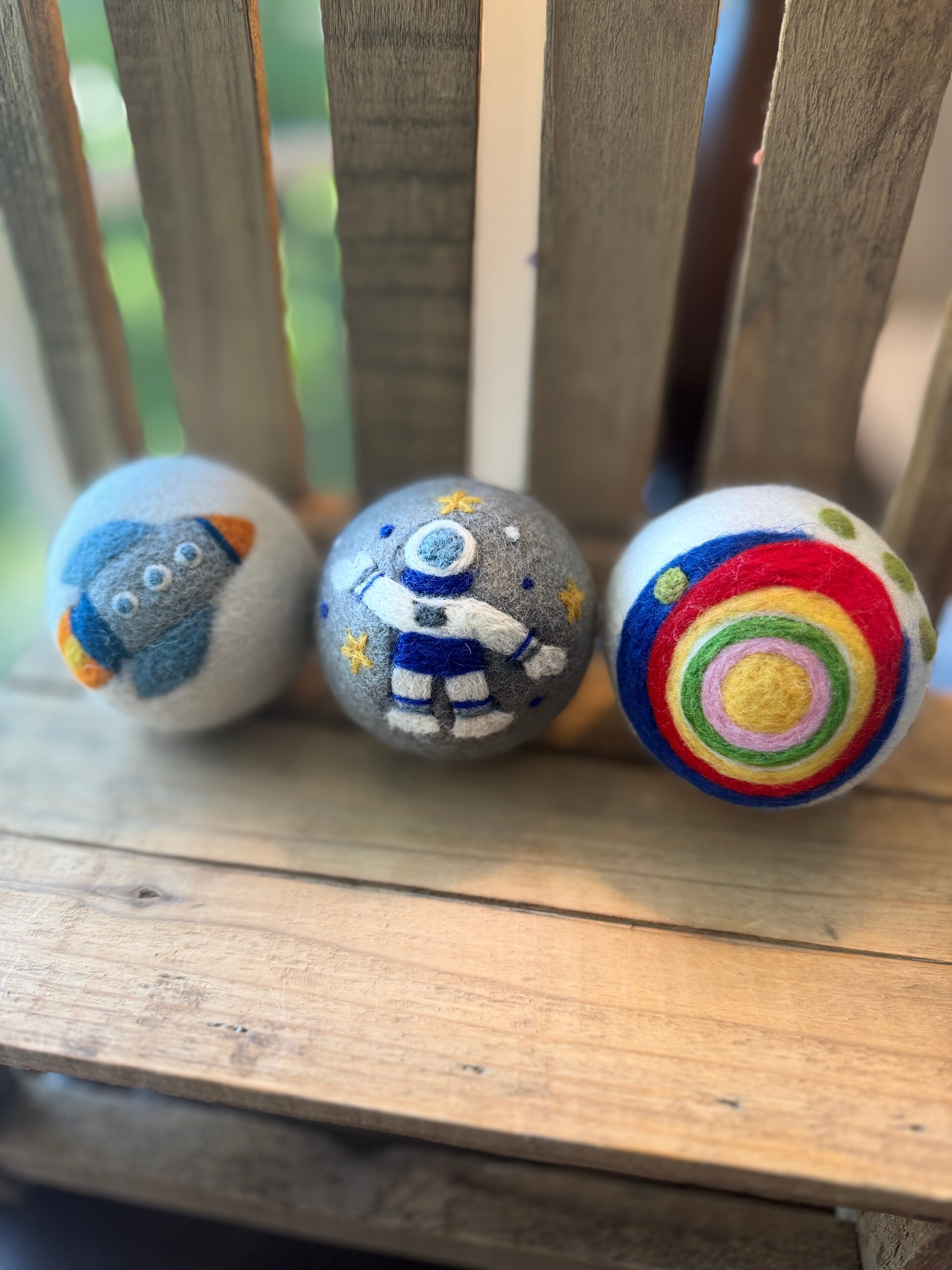 Wool Dryer Balls - 3 Pack - Multiple Designs to Choose From!