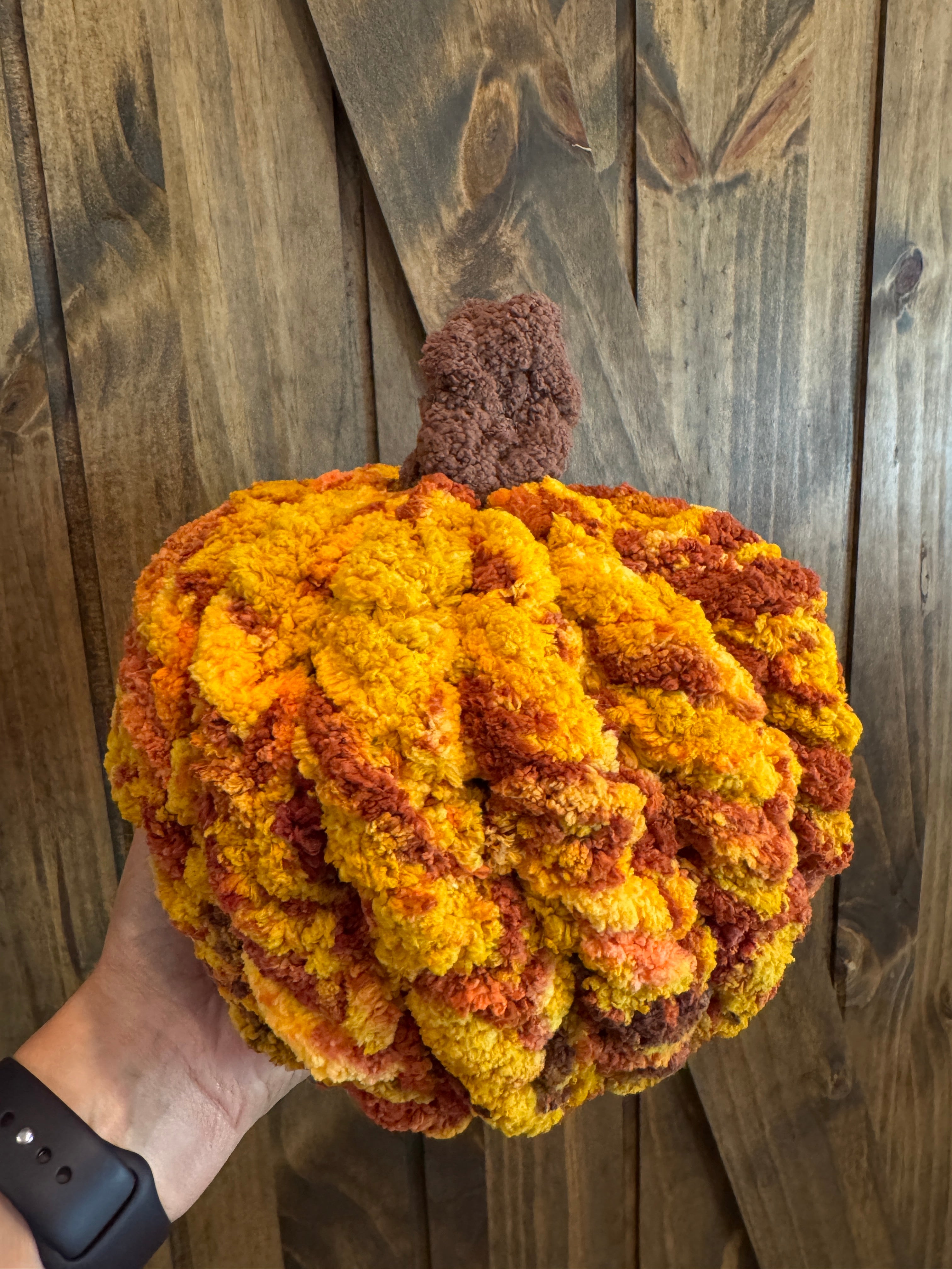 Hand Knit Stitch, Twist, & Bobble Pumpkins