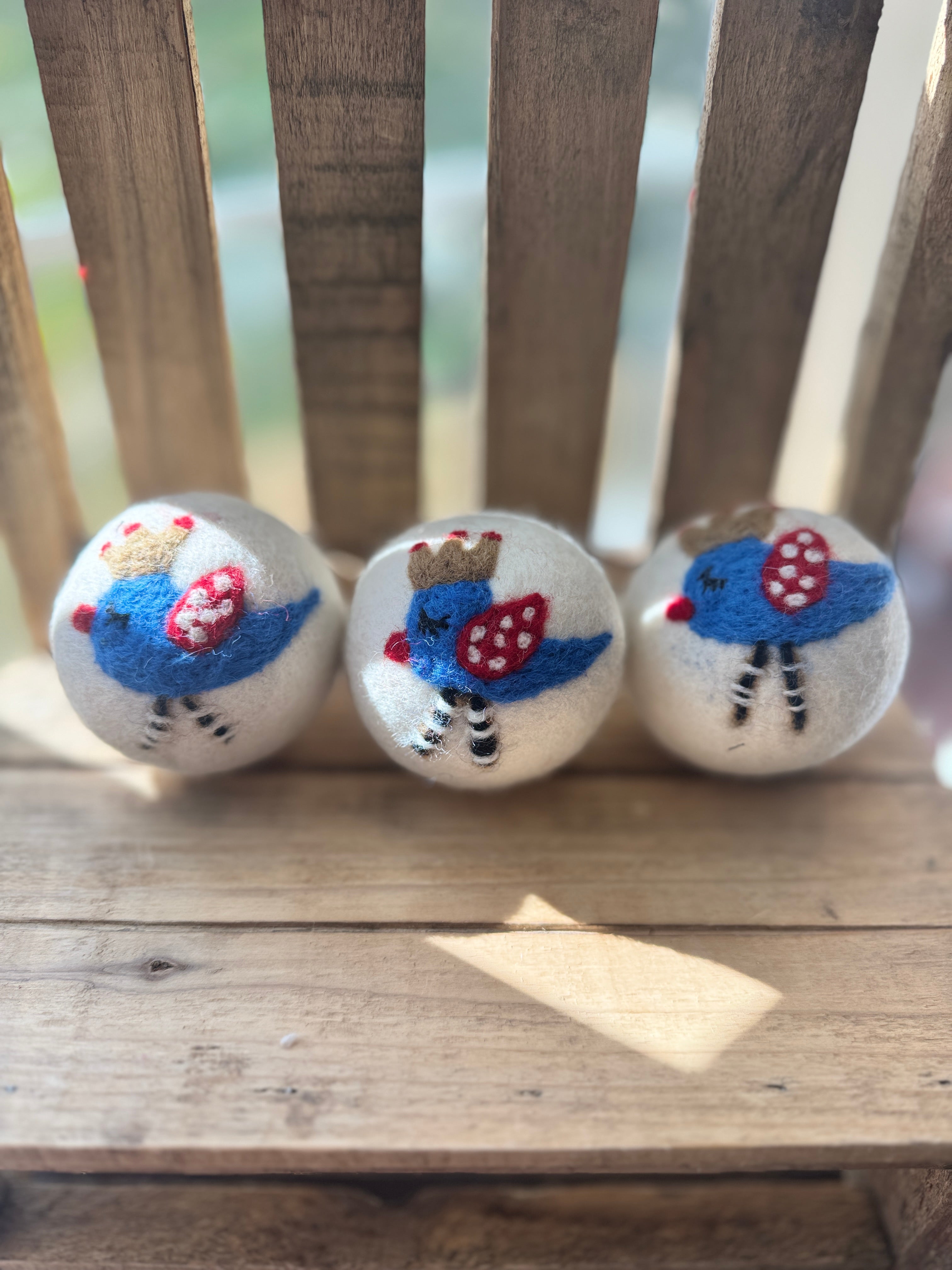 Wool Dryer Balls - 3 Pack - Whimsical Designs