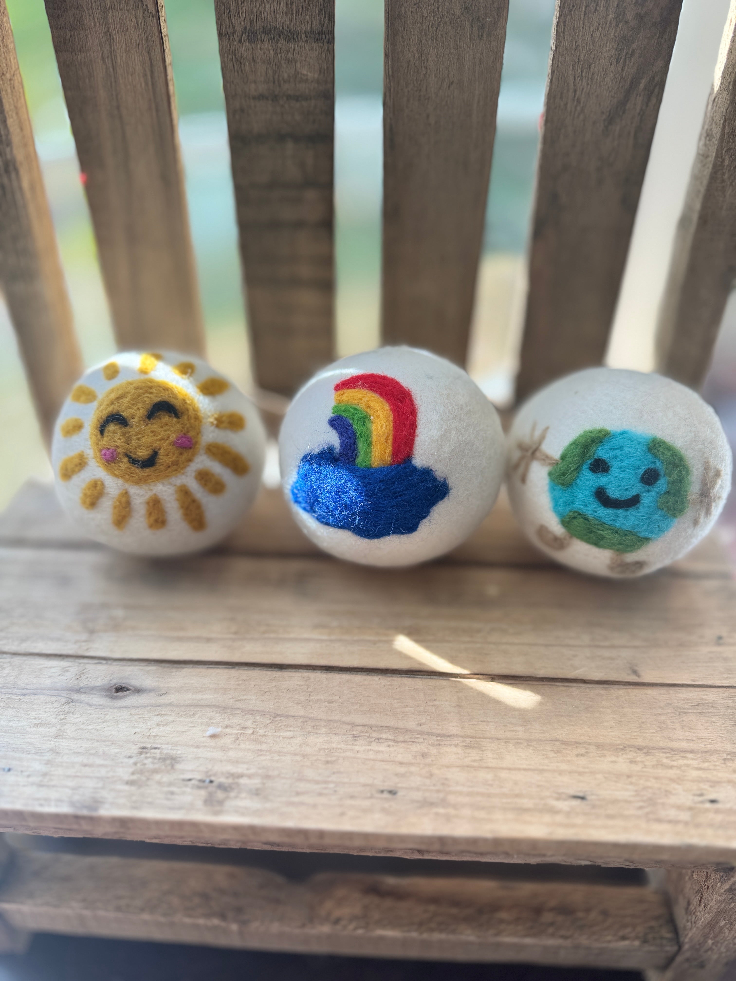 Wool Dryer Balls - 3 Pack - Whimsical Designs