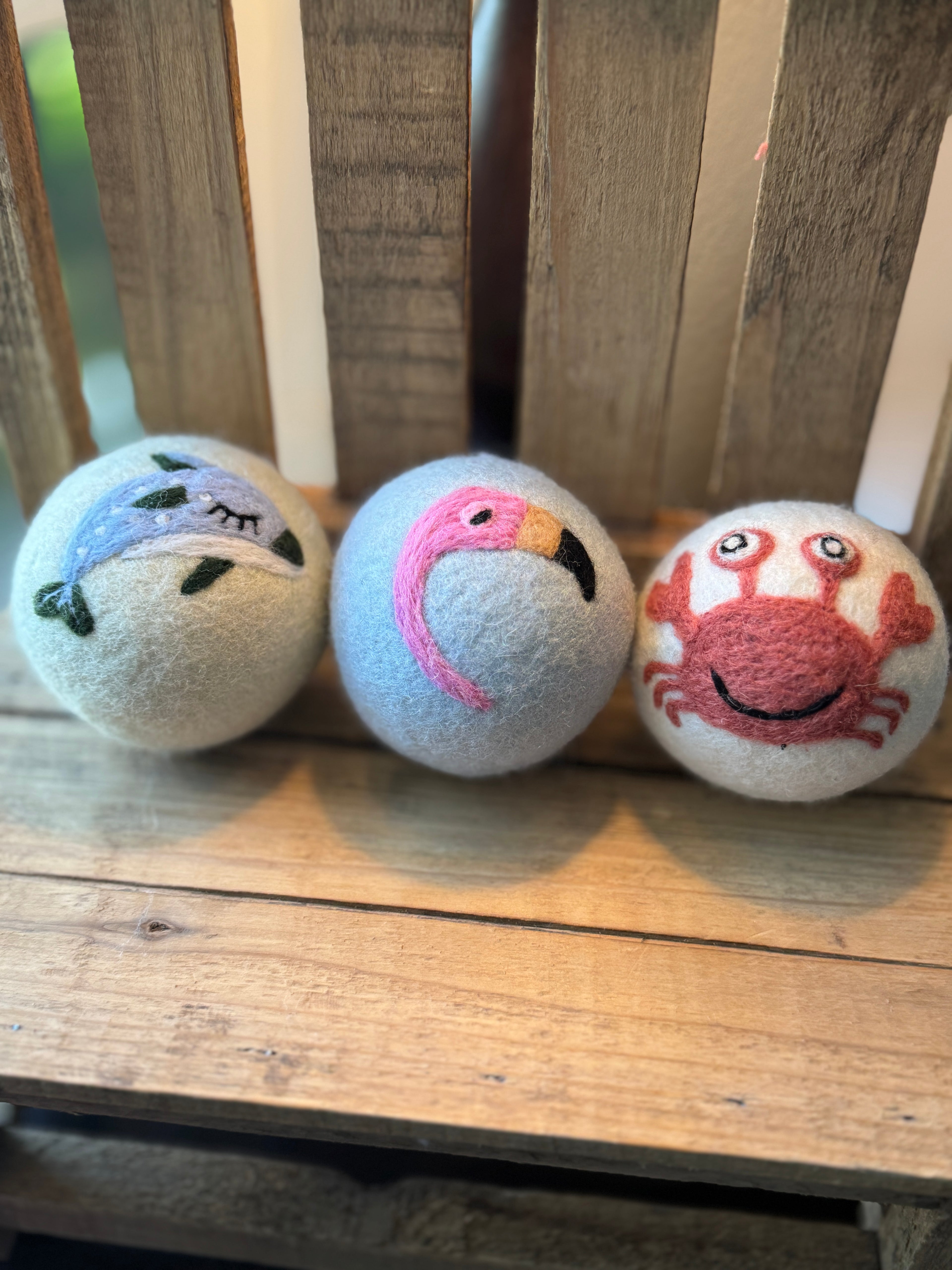 Wool Dryer Balls - 3 Pack - Whimsical Designs