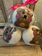 Wool Dyer Balls - 3 Pack - Various Whimsical Designs - Perfect for Laundry and Housewarming Gifts