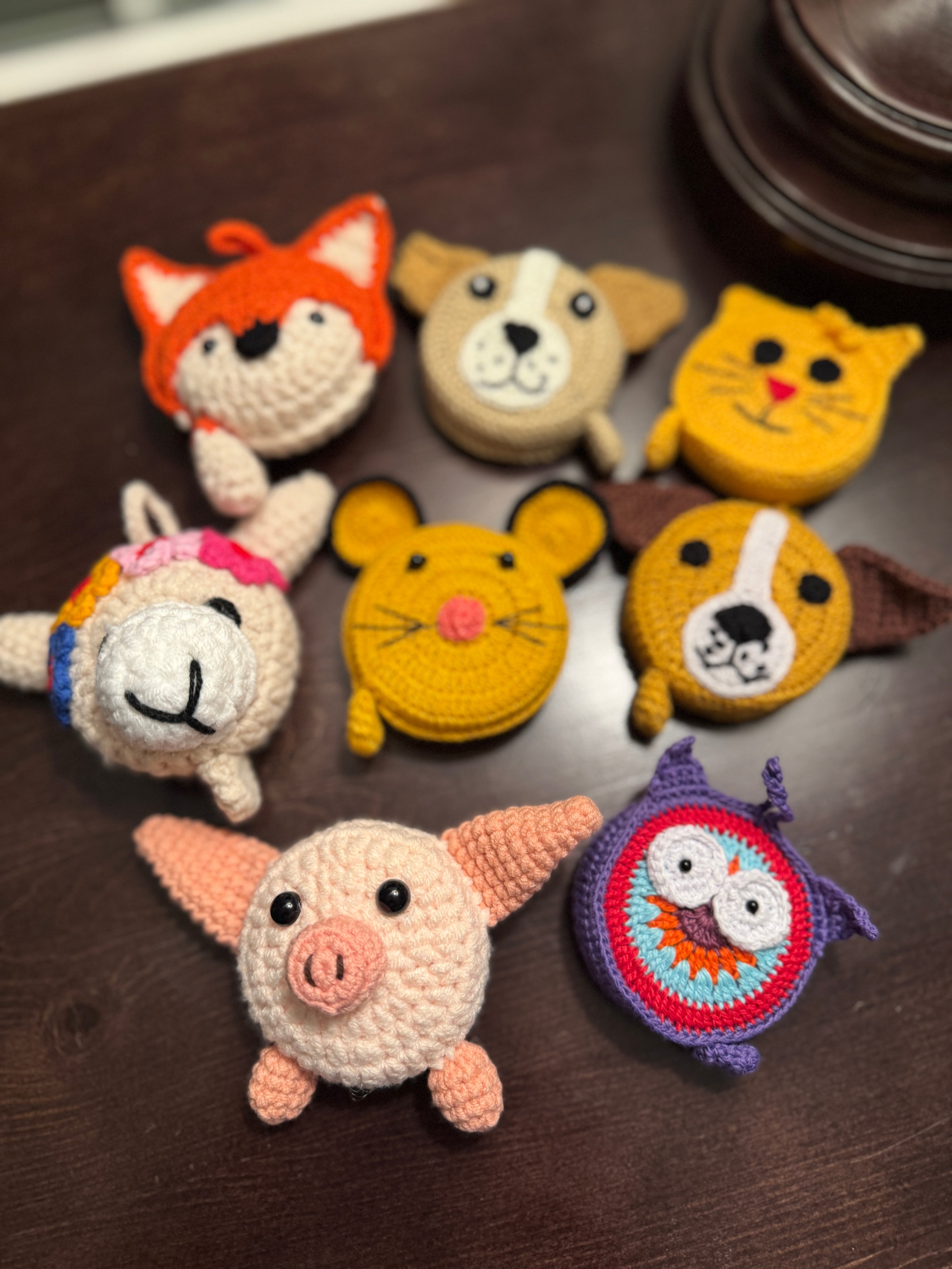 Whimsical Crochet Animal Measuring Tapes