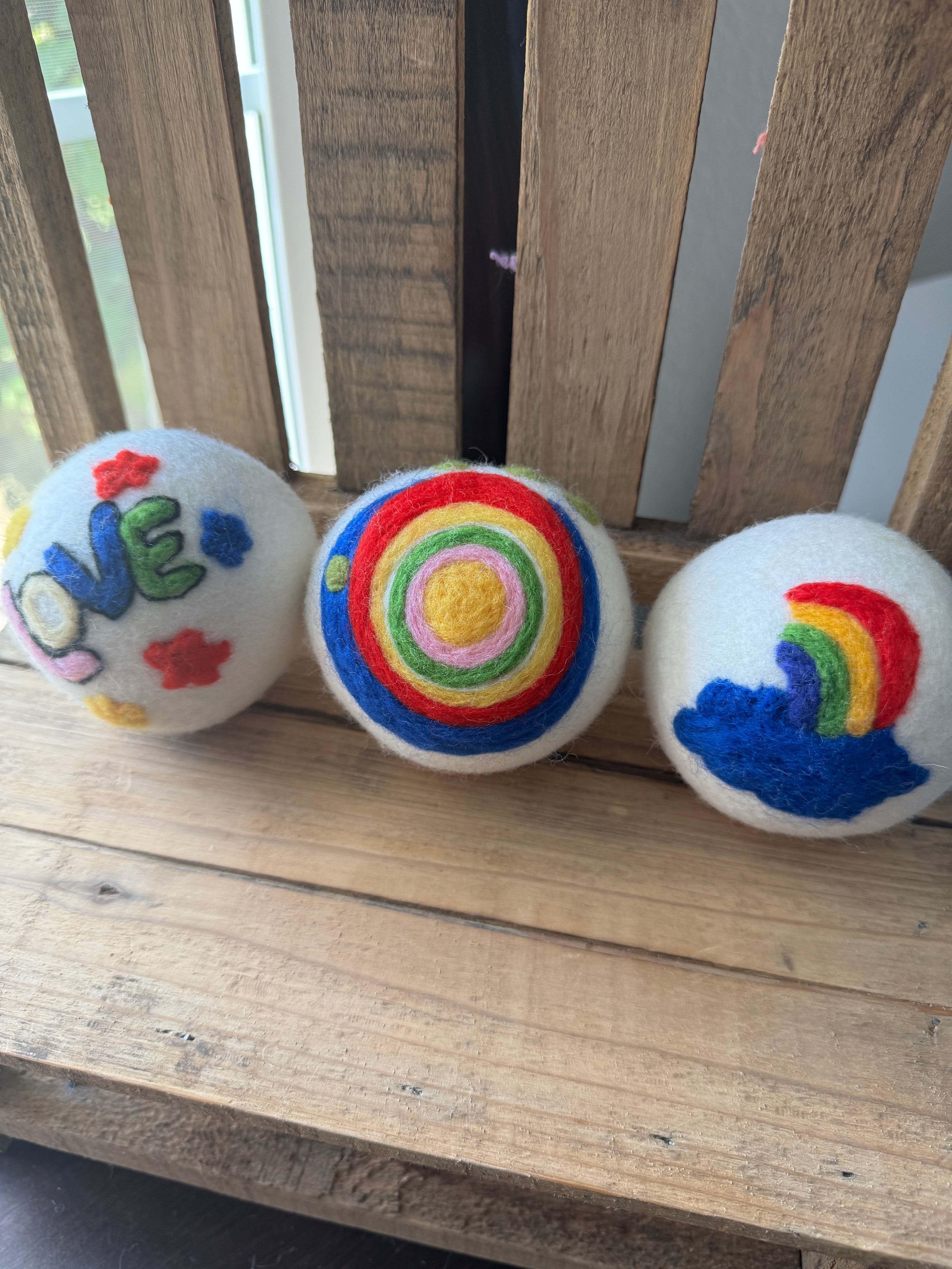 Wool Dryer Balls - 3 Pack - Multiple Designs to Choose From!