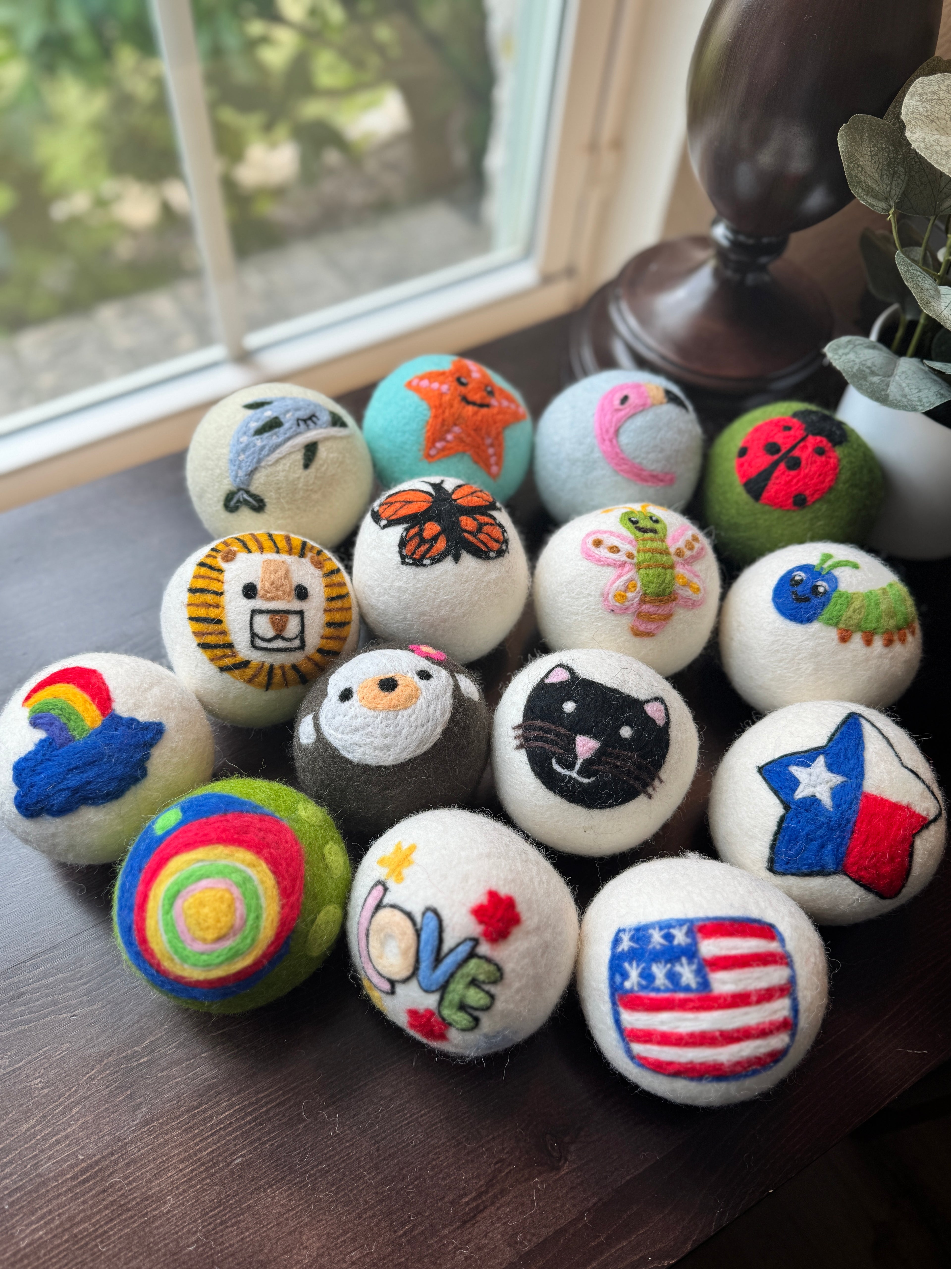 Wool Dryer Balls - 3 Pack - Whimsical Designs