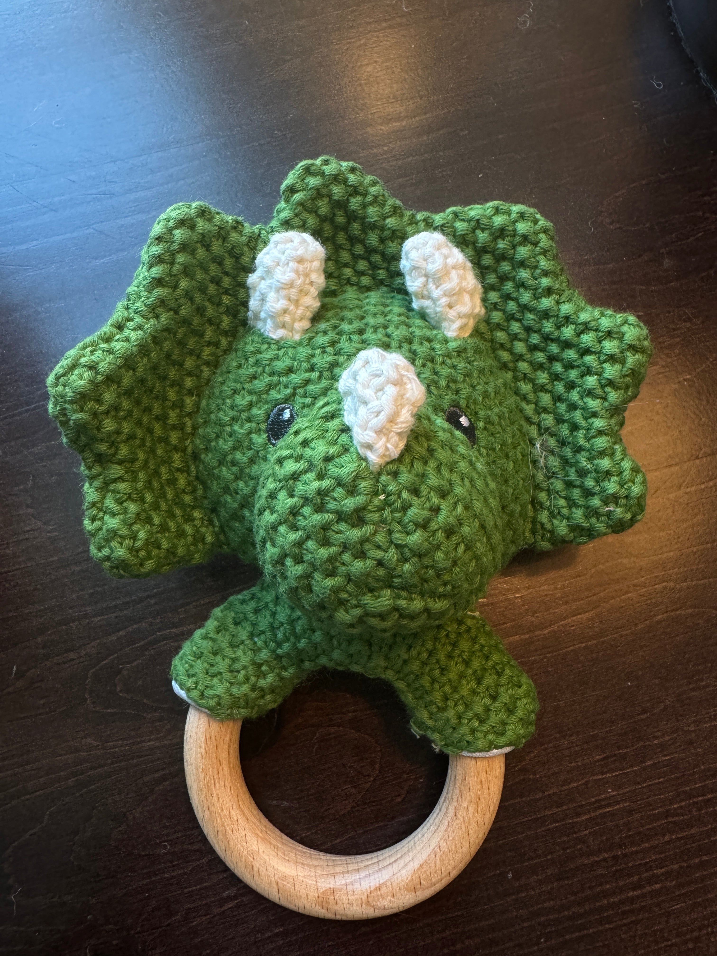 BGs Crochet and Wood Teether Rattle