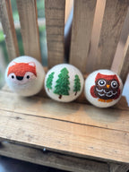 Wool Dryer Balls - 3 Pack - Whimsical Designs