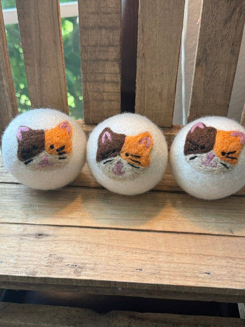 Wool Dryer Balls - 3 Pack - Whimsical Designs