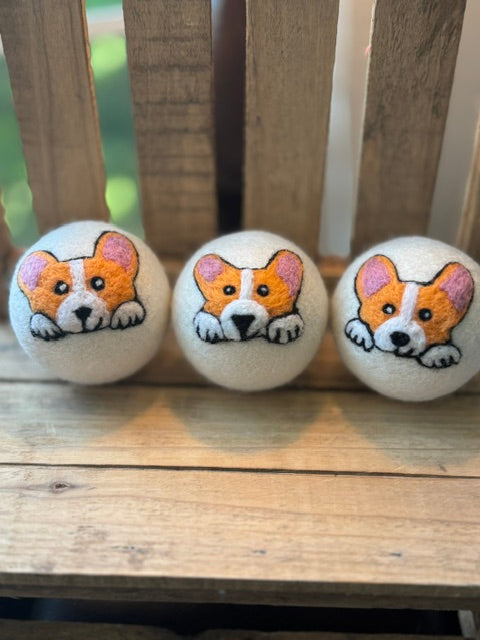 Wool Dryer Balls - 3 Pack - Whimsical Designs