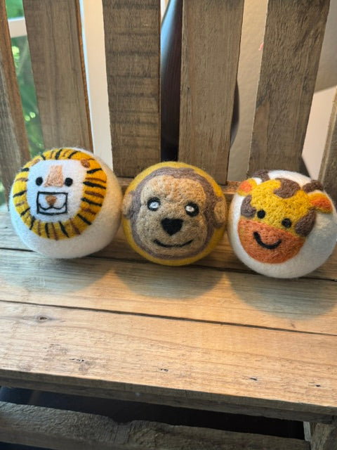 Wool Dryer Balls - 3 Pack - Whimsical Designs
