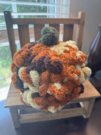 Hand Knit Stitch and Bobble Pumpkins