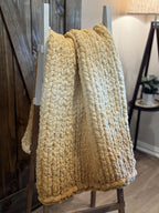 Chunky Hand Knit Blanket Ombré Phasing, Pick Your Size