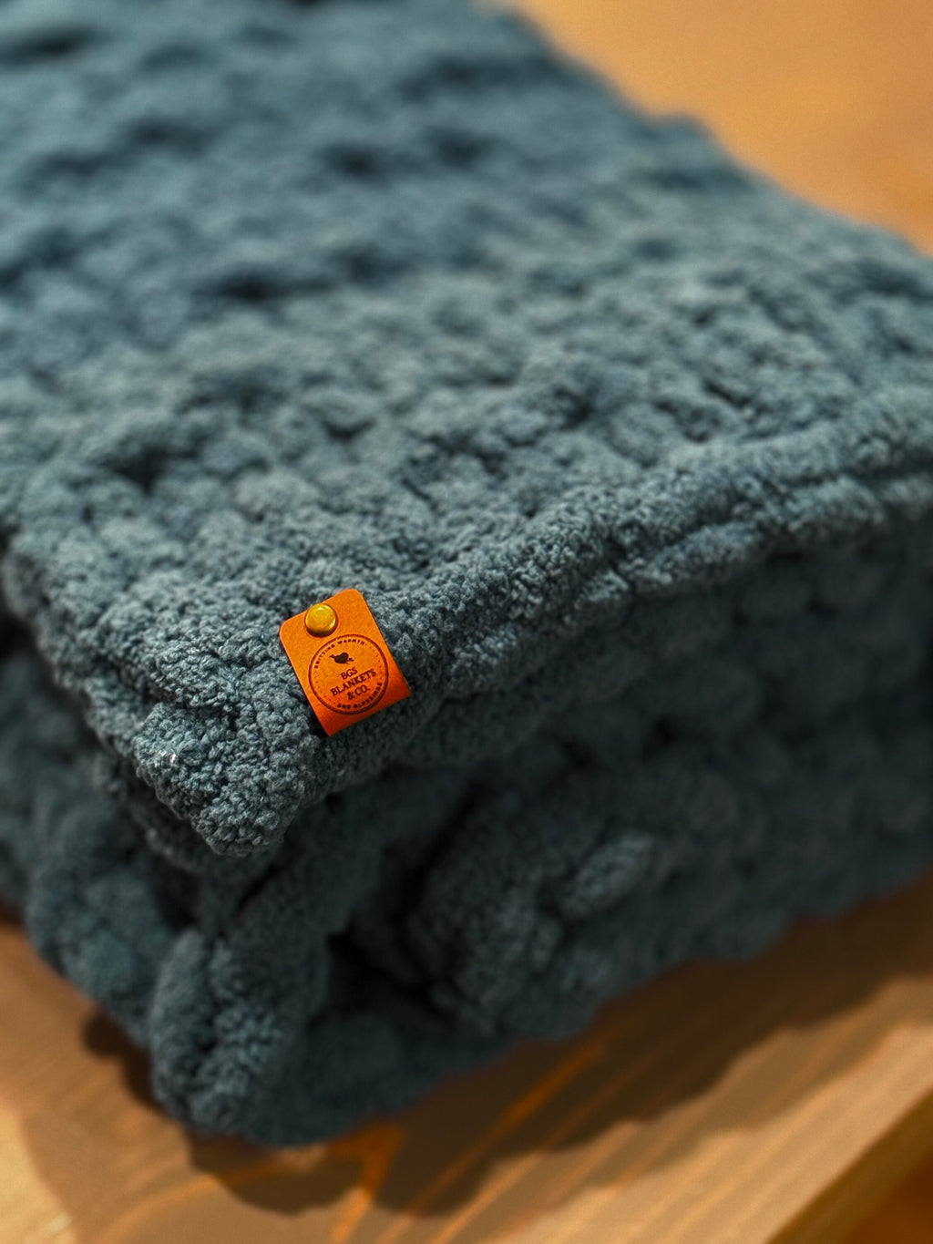 Purl & Stitch Custom Hand Knit Blanket (45x50), Pick up to 2 Colors. One of a Kind Gift!
