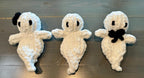 Ghost Chenille Hand Knit Lovey Different color options and bows available