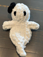 Ghost Chenille Hand Knit Lovey Different color options and bows available
