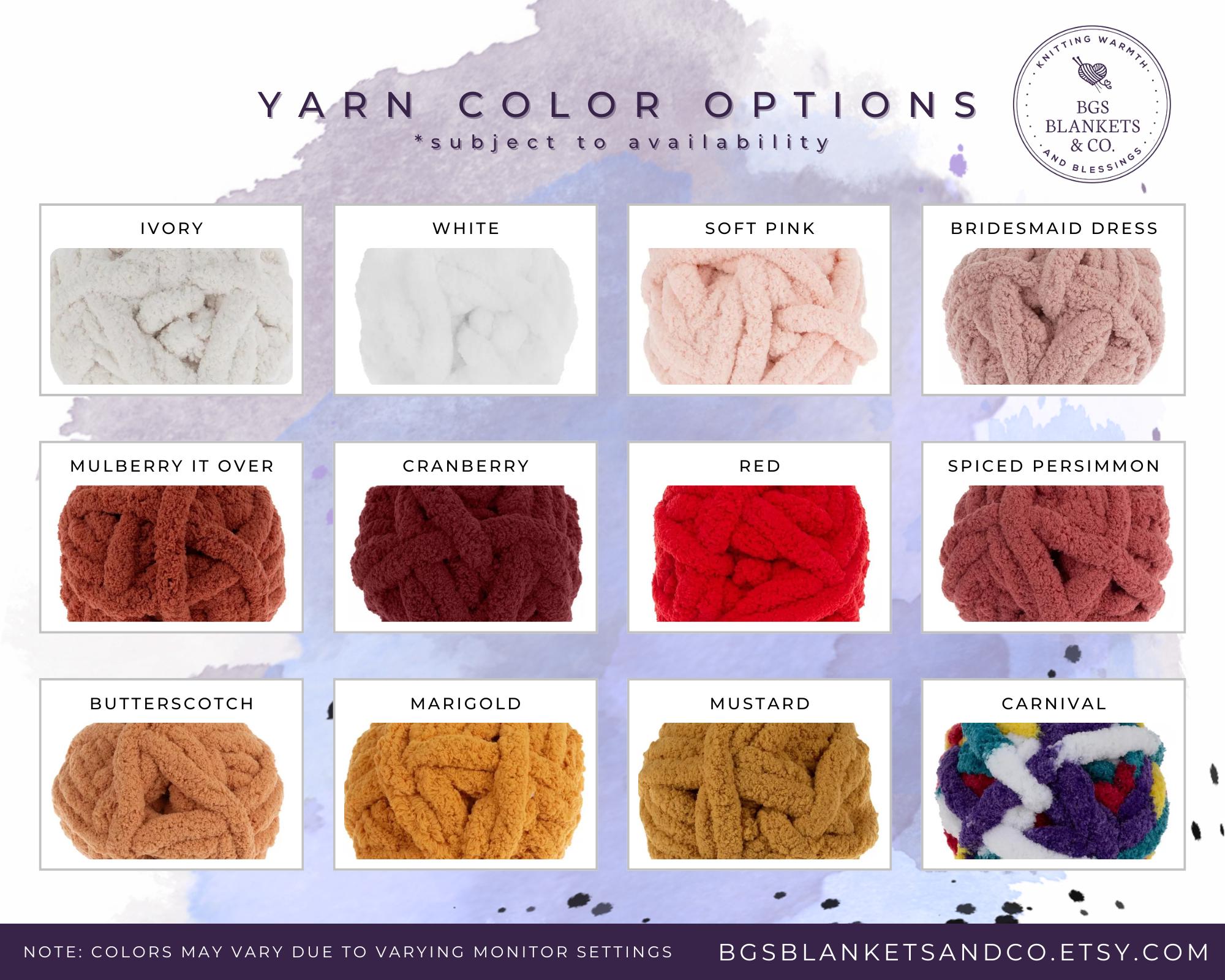 Purl & Stitch Custom Hand Knit Blanket (45x50), Pick up to 2 Colors. One of a Kind Gift!