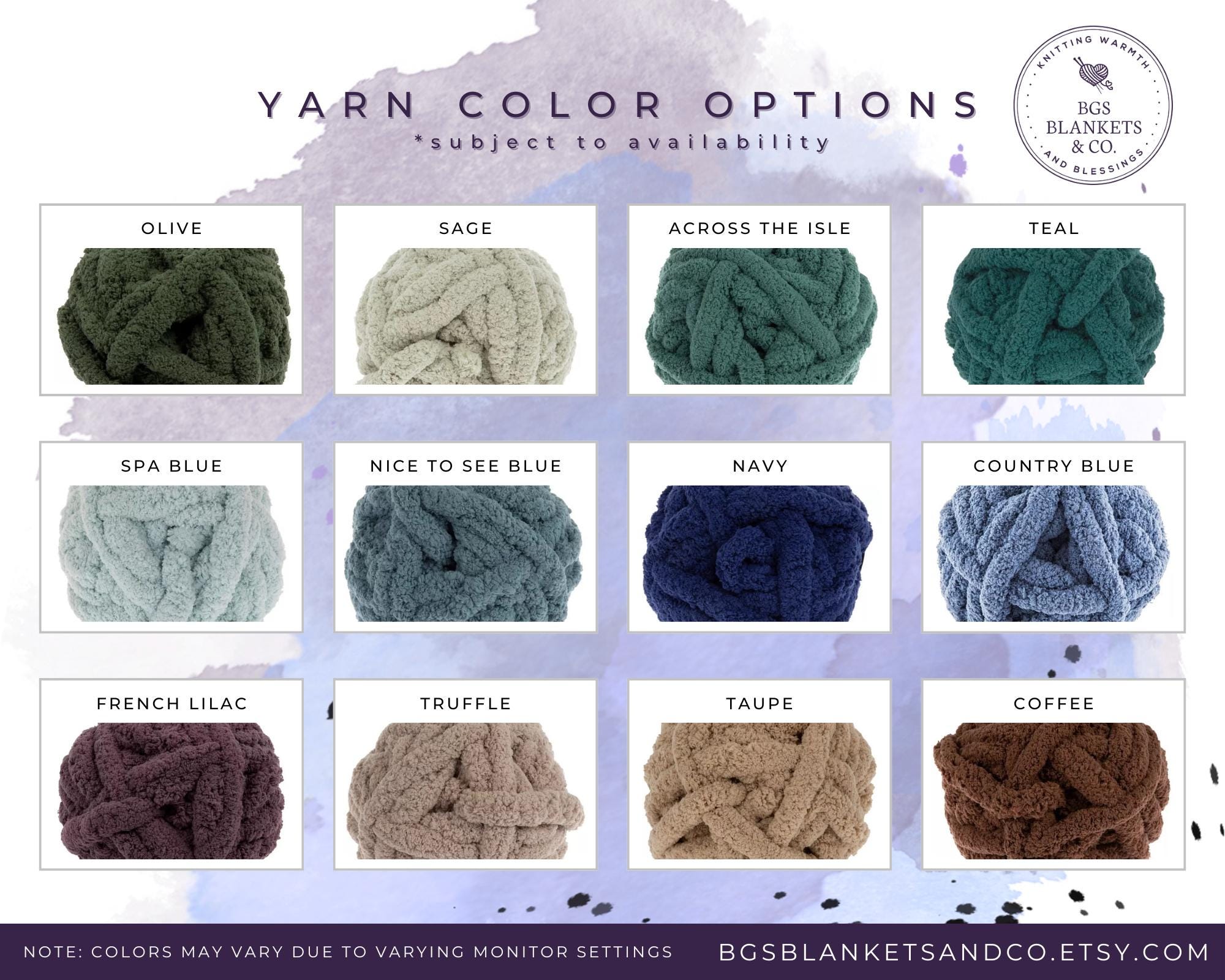 Purl & Stitch Custom Hand Knit Blanket (45x50), Pick up to 2 Colors. One of a Kind Gift!