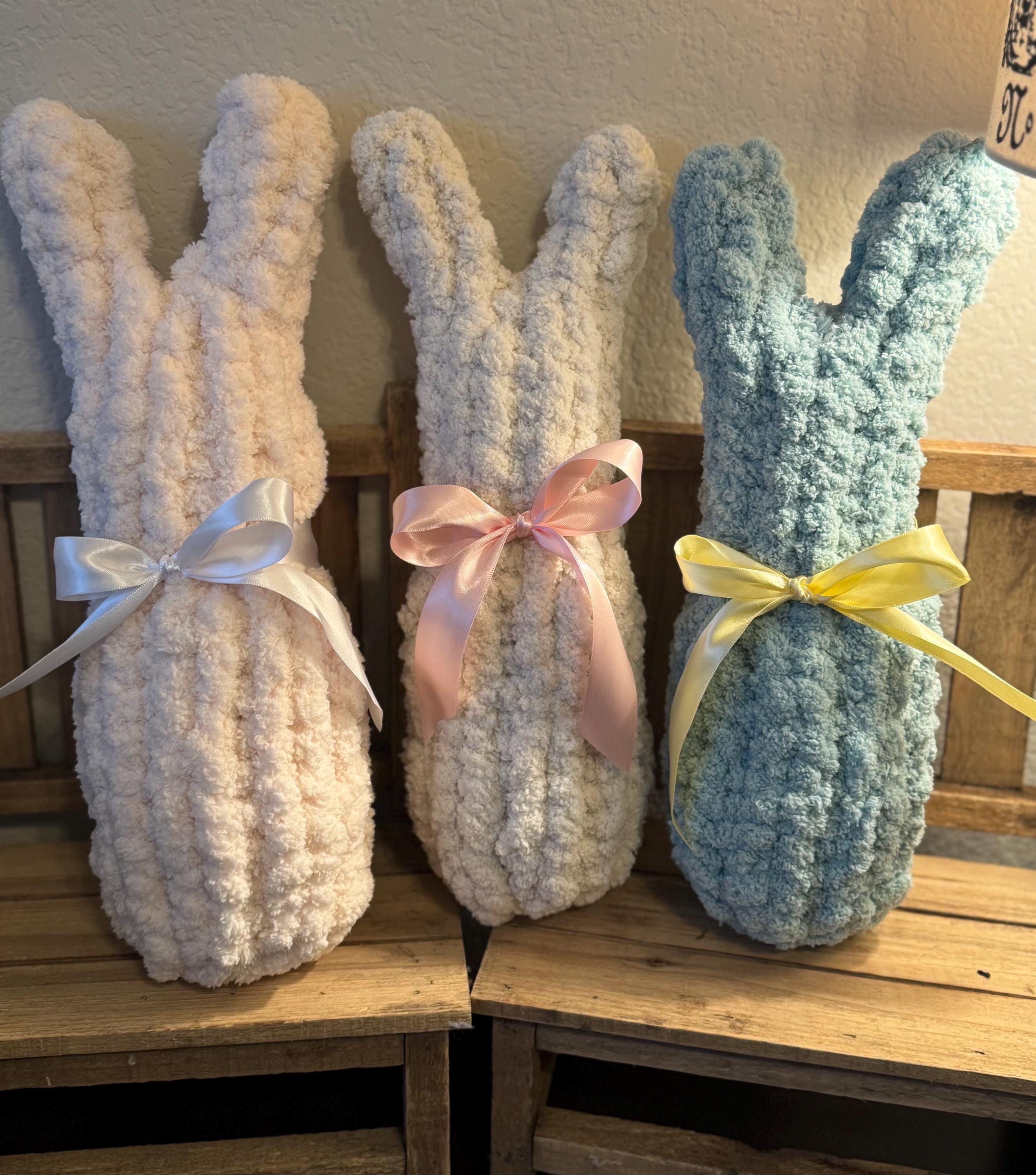 Handknit Bunnies - Adorable, Cozy Companions in a Rainbow of Colors!