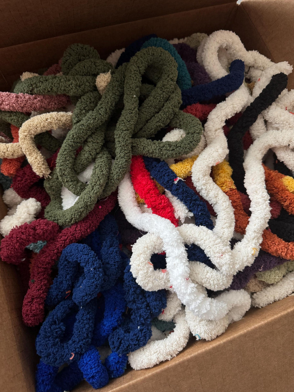 Scrap Chunky Chenille #7 Yarn by the Pound! Ready to Ship! Some 1/4, 1/3, 1/2 and Full Skeins.