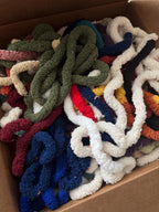 Scrap Chunky Chenille #7 Yarn by the Pound! Ready to Ship! Some 1/4, 1/3, 1/2 and Full Skeins.