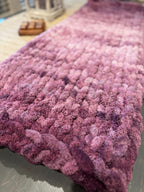 Grape Wine Purple Colored Ombre | Chunky Chenille Throw Blanket (35x42) READY TO SHIP!!!
