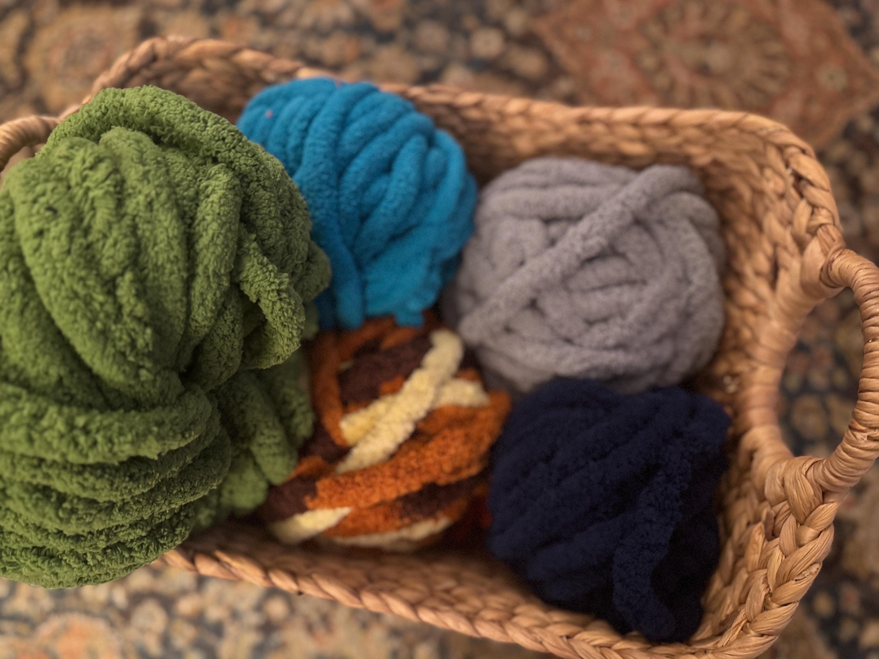 Scrap Chunky Chenille #7 Yarn by the Pound! Ready to Ship! Some 1/4, 1/3, 1/2 and Full Skeins.