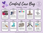 Comfort Care Bag: Hand Knit Banket & Essential Hospital Stay Supplies for Patients and Families