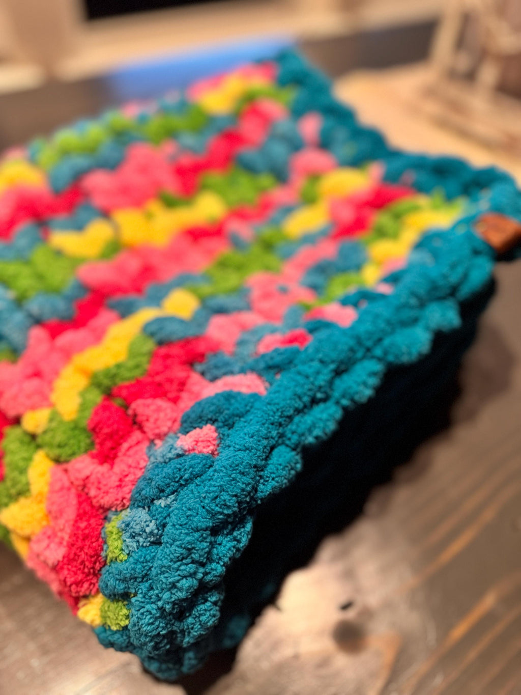 Chunky Knit Toddler Baby Blanket: Candy Color 25x30