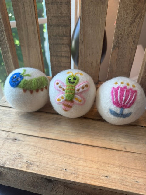 Wool Dryer Balls - 3 Pack - Whimsical Designs