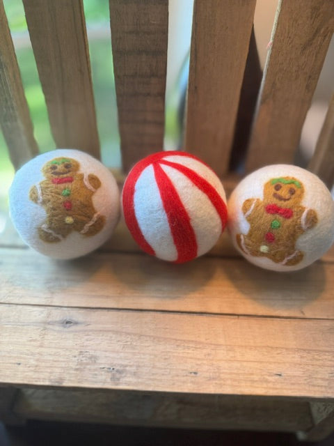 Wool Dryer Balls - 3 Pack - Whimsical Designs