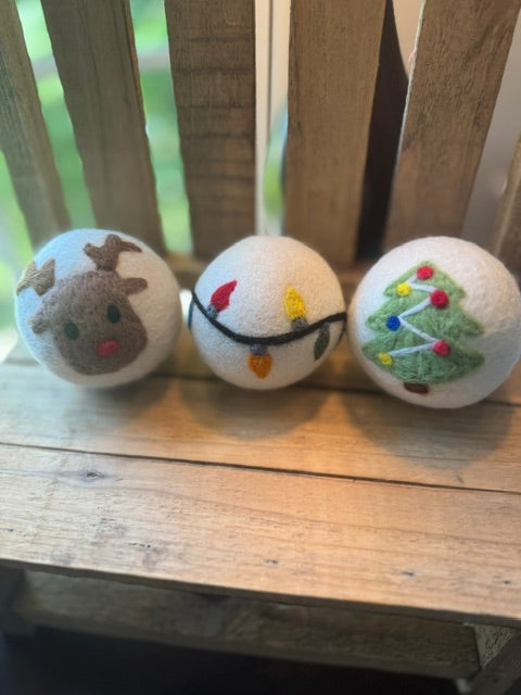 Wool Dryer Balls - 3 Pack - Whimsical Designs