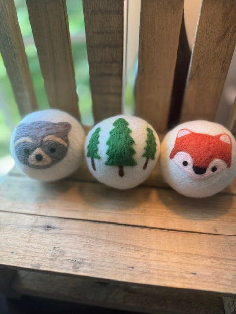 Wool Dryer Balls - 3 Pack - Whimsical Designs