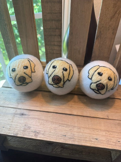 Wool Dryer Balls - 3 Pack - Whimsical Designs